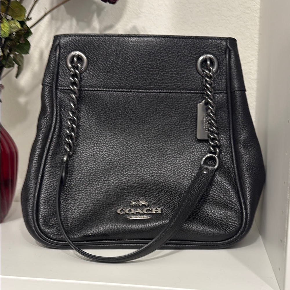 Coach Black Leather Women's Bag